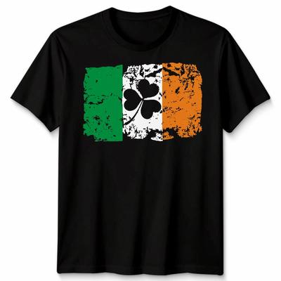 Винтажная рубашка с принтом ирландского флага и трилистника Heritage Apparel Мужская Женская Детская