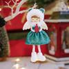 Lucky Angel Girl Doll Decorative Christmas Tree Hanging Ornaments Red and Green Elf Decorations Pendant  Kids Gift