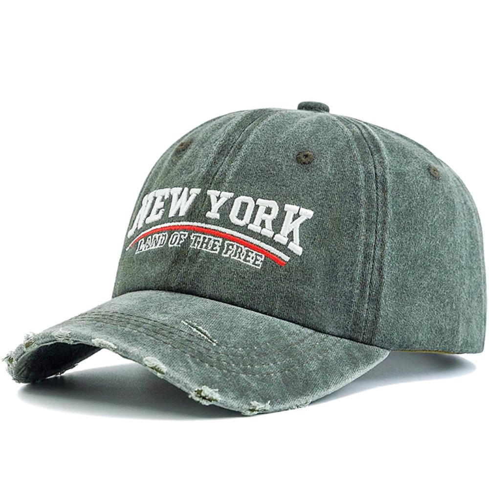 Новая унисекс винтажная стираная хлопковая кепка с вышивкой New York, бейсболка для мужчин и женщин, ретро уличное искусство, уличная одежда, кепки для пап