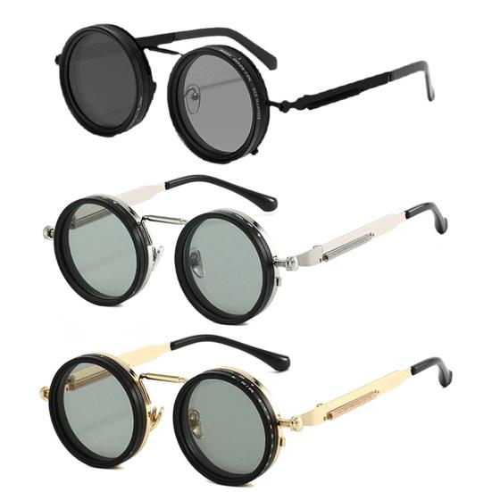 Регулируемые поляризационные унисекс солнцезащитные очки с линзами с ND-фильтром, защита глаз, фотохромная круглая оправа, солнцезащитные очки для вождения на открытом воздухе