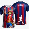 2026 Лето One Piece Луффи Ретро 3D Печать Футболка Спортивная Быстросохнущая Короткий Рукав для Взрослых и Детей, Аниме Спортивная Майка Y2k