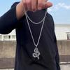 Металлическое Стальное Ожерелье для Мужчин с Уникальным Шармом, Панк Стиль Подвеска Цепочка Регулируемая Модная Бижутерия для Друга