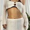 Gold Starfish Waist Chain Multi-pendant Beads Belly Chain Fashion Imitation Pearl Body Chain  Party