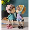 1 Set Hanging Legs Romantic Couple Showpiece | Cute Boy &Girl | Gift for Him/Her, Mother's Day,Home Décor, Living Room,