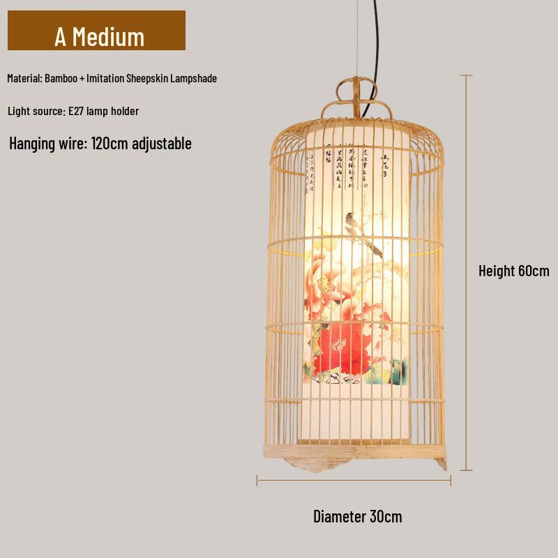 Retro Zen Bamboo Weaving Pendant Lamp for Restaurants & Teahouses