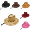 Outdoor Cowboy West Hat Sun Protection Breathable Solid Color Cap Unisex Gift