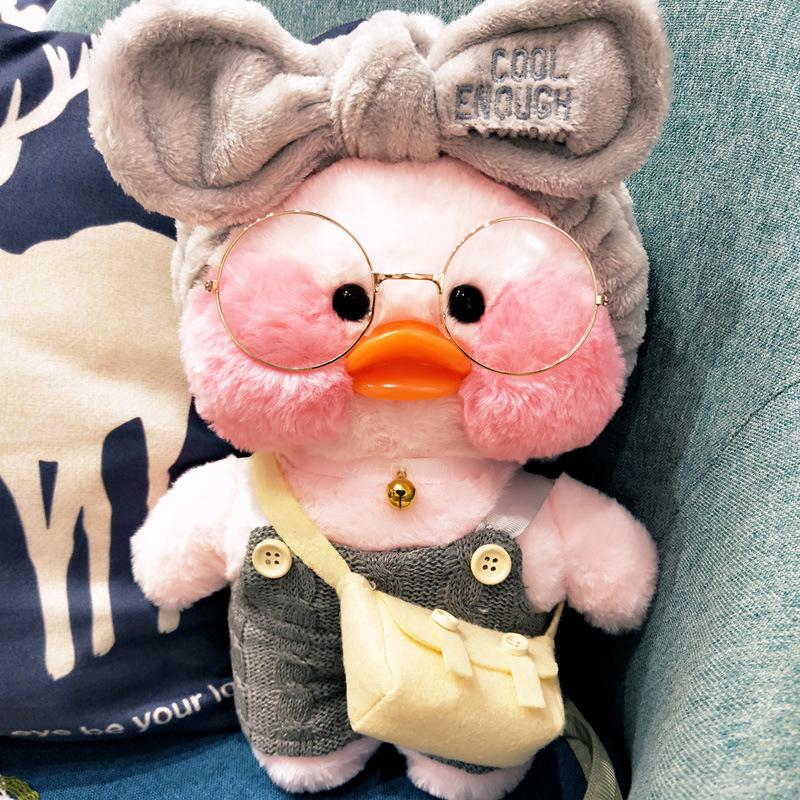 Плюшевая игрушка Утка с гиалуроновой кислотой, Популярная утка, Lalafanfan Cafe Mimi Ins, Маленькая желтая утка - Подарок для детей