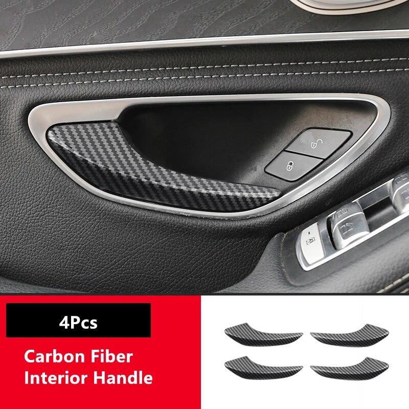 Углеродное волокно, внутренняя дверная ручка, дверная чаша, накладка, рамка для Mercedes Benz CE Class W205 W213 GLC X253