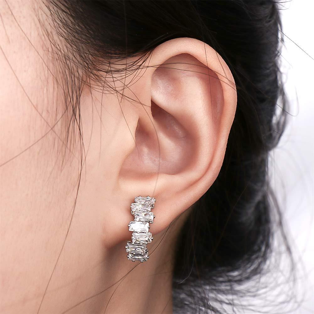Cuff Fashion Jewelry  Rhinestone Clip Earrings Korean Earrings Ear Bone Clip Zircon Ear Clip