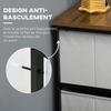 Chest of 8 Drawers Storage Unit Folding Fabric Drawers - Black Steel Frame - 100 x 30 x 78 cm