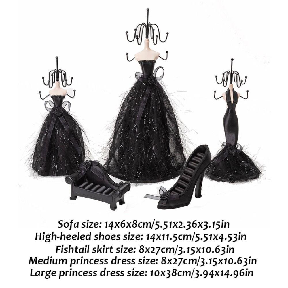 Black Jewelry Storage Rack High Heeled Shoe Design Window Decorations New Jewelry Display Rack