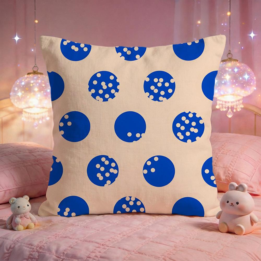Милая наволочка с горошком Pop Cushion Cover Премиум-комфорт Двусторонняя наволочка для подушки Дизайн «Два в одном» для любой комнаты Салон автомобиля