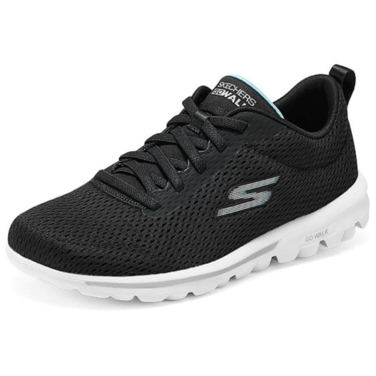Skechers Go Walk Удобные Универсальные Низкие Повседневные Кроссовки Женские Черные 124985-BKAQ