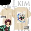 Demon Slayer Kamado Tanjiro Pure Cotton Tshirt for 2026 Summer KidsUnisexsWomens Fashion Casual Cosplay Short Sleeved Tshirt