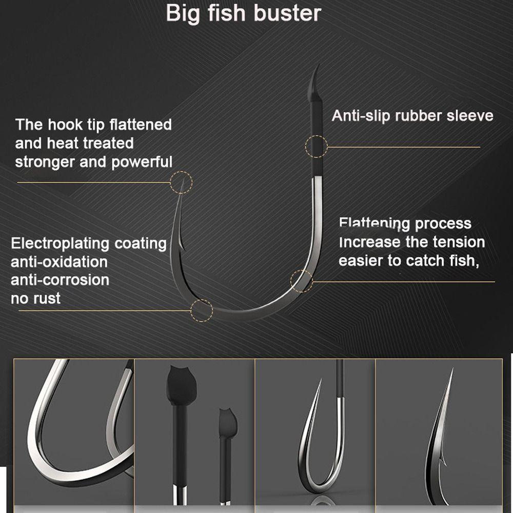 Steel Lure Hooks Fishing Tackle Barbed Fishing Hooks Fishing Hooks Set Carp Hooks Big Fish Hooks