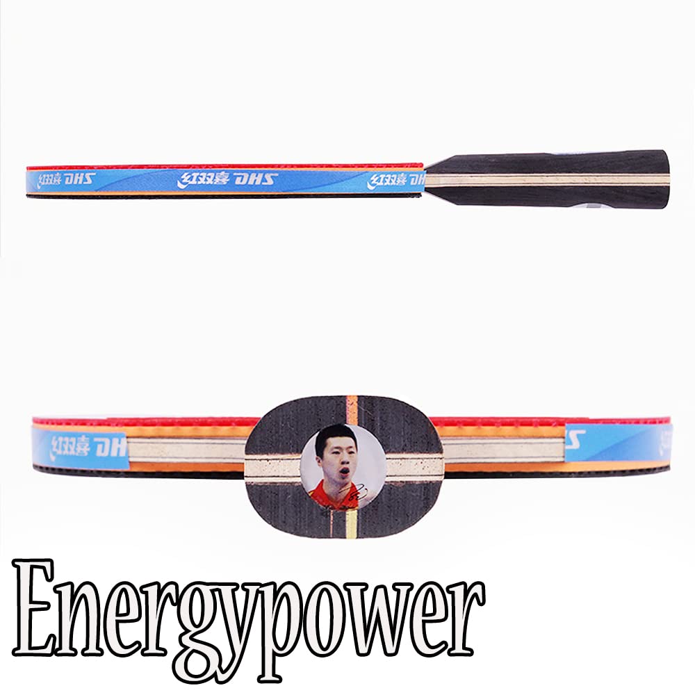 EnergyPower [Оригинальная гарантия] Ракетка для настольного тенниса Hong Shuang Xi DHS 5002C Рукоятка для рукопожатия Двусторонняя Kyohyo 3 с предварительно натянутыми накладками 5-слойное основание с карбоном