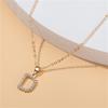 26 Letter Necklace Gold Necklace Female DIY Pendant With Diamond Clavicle Chain