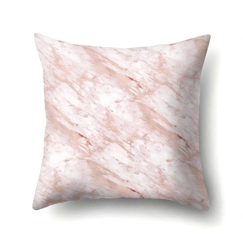 Nordic Ins Marble Polyester Pillowcase Car Decoration Home Printed Waist Cushion Pillowcase