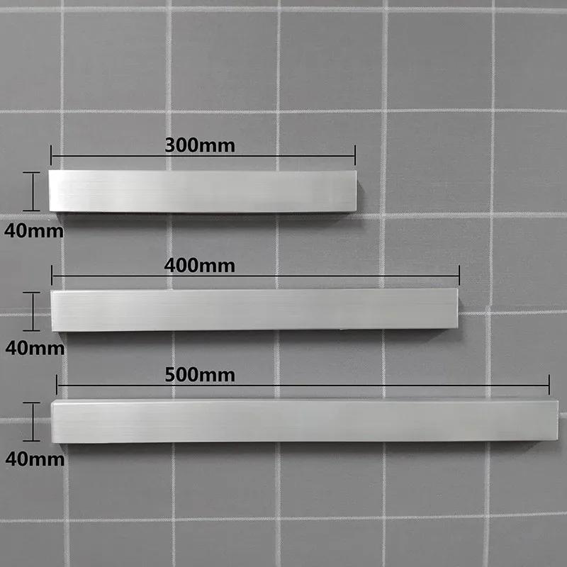 Подставка для ножей из нержавеющей стали, органайзер для полосок, сильный магнитный держатель для ножей, настенное крепление, кухонный бар, хранение кухонных принадлежностей