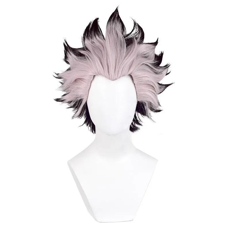 Парик для косплея Gen Narumi, розовый, черный, смешанный, короткий, термостойкий, синтетический, парик для Хэллоуина, аниме-парик + шапочка для парика