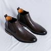 Мода Уличный Стиль Мужские Деловые Ботинки Повседневная Обувь Индивидуальность Мужские Высокие Ботинки Кожаные Ботильоны Противоскользящие Мужские Челси