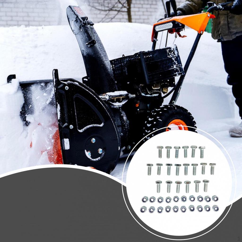 20 шт. Срезные болты и гайки для снегоуборщиков, Запасные части для воздуходувок, Высокопроизводительные, Практичные