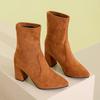 Модные женские облегающие ботильоны Модные элегантные туфли с острым носком Осенние женские ботильоны на высоком каблуке 2025 Новинка