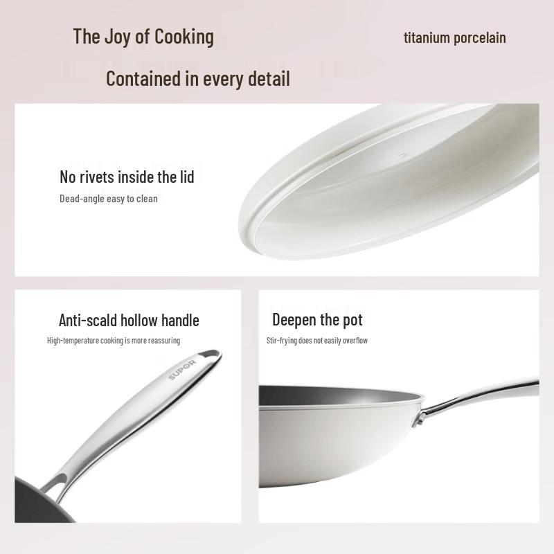 SUPOR Titanium Ceramic Non-Stick Wok