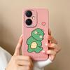 For Vivo X90 Y17S  Y27 V29 Lite Y78+ Y36 Pro Back Covers Cute Dinosaur Cartoon Pattern Shockproof Bumper Liquid Silicone High Quality Coques For Vivo