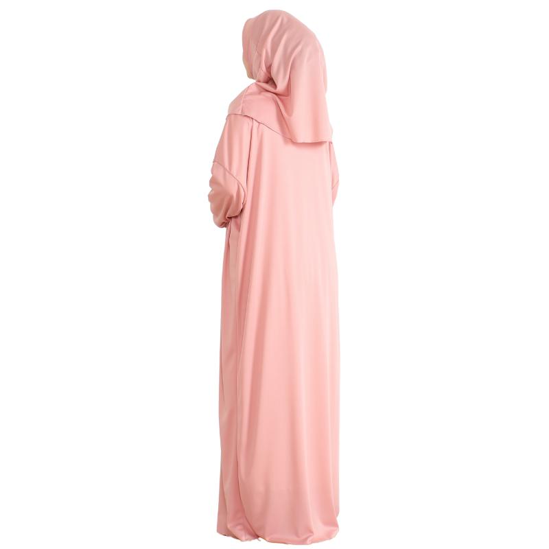 Women Prayer Clothes With Hijab Muslim Outfits Long Robe Abaya Turkish Islamic Dresses Dubai Kaftan With Rosary