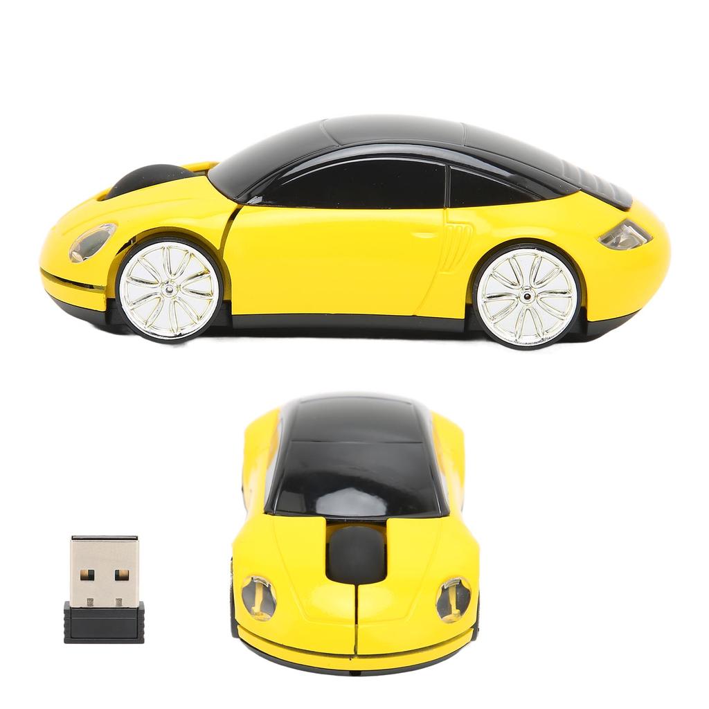 Беспроводная автомобильная мышь 2,4 ГГц Plug and Play Питание от батареи 3D Стиль спортивного автомобиля Компьютерная мышь для