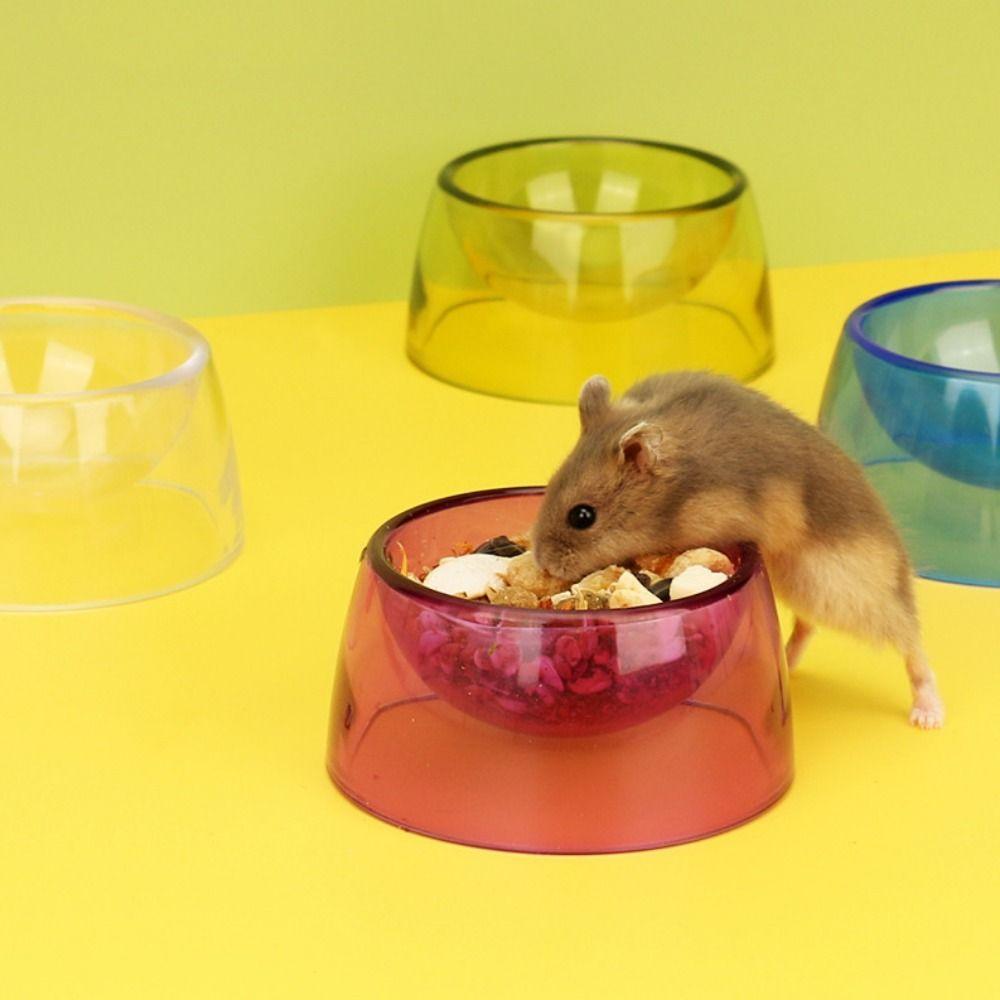 Plastic Hamster Water Bowl Bite Resistant Rat Food Water Dish  For Rats Hamster Guinea Pig