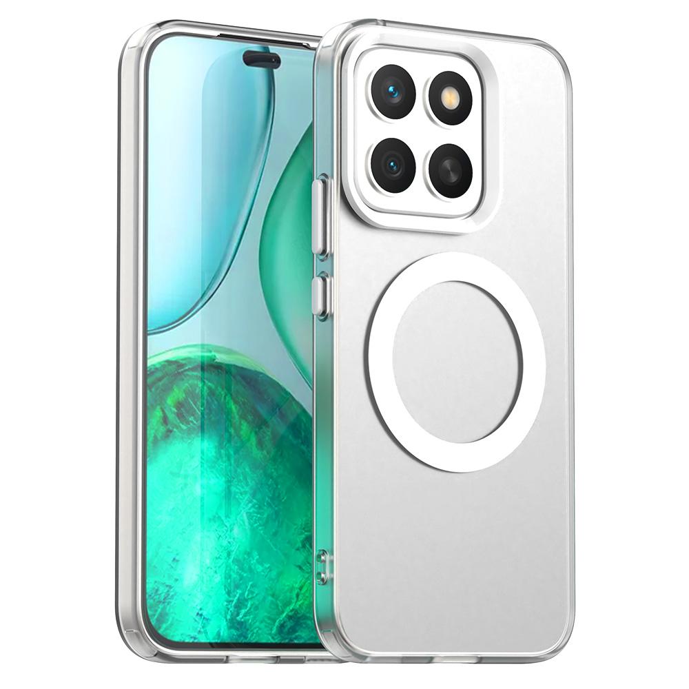 Магнитный беспроводной зарядный чехол для Honor X8c, чехол, конфетные цвета, прозрачная задняя крышка, коке