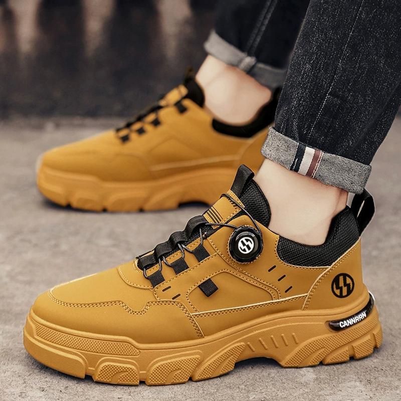 Мужская обувь Нескользящая обувь Модная обувь Дышащая повседневная обувь Ботинки Martin Обувь для мужчин Обувь на платформе с увеличенным голенищем