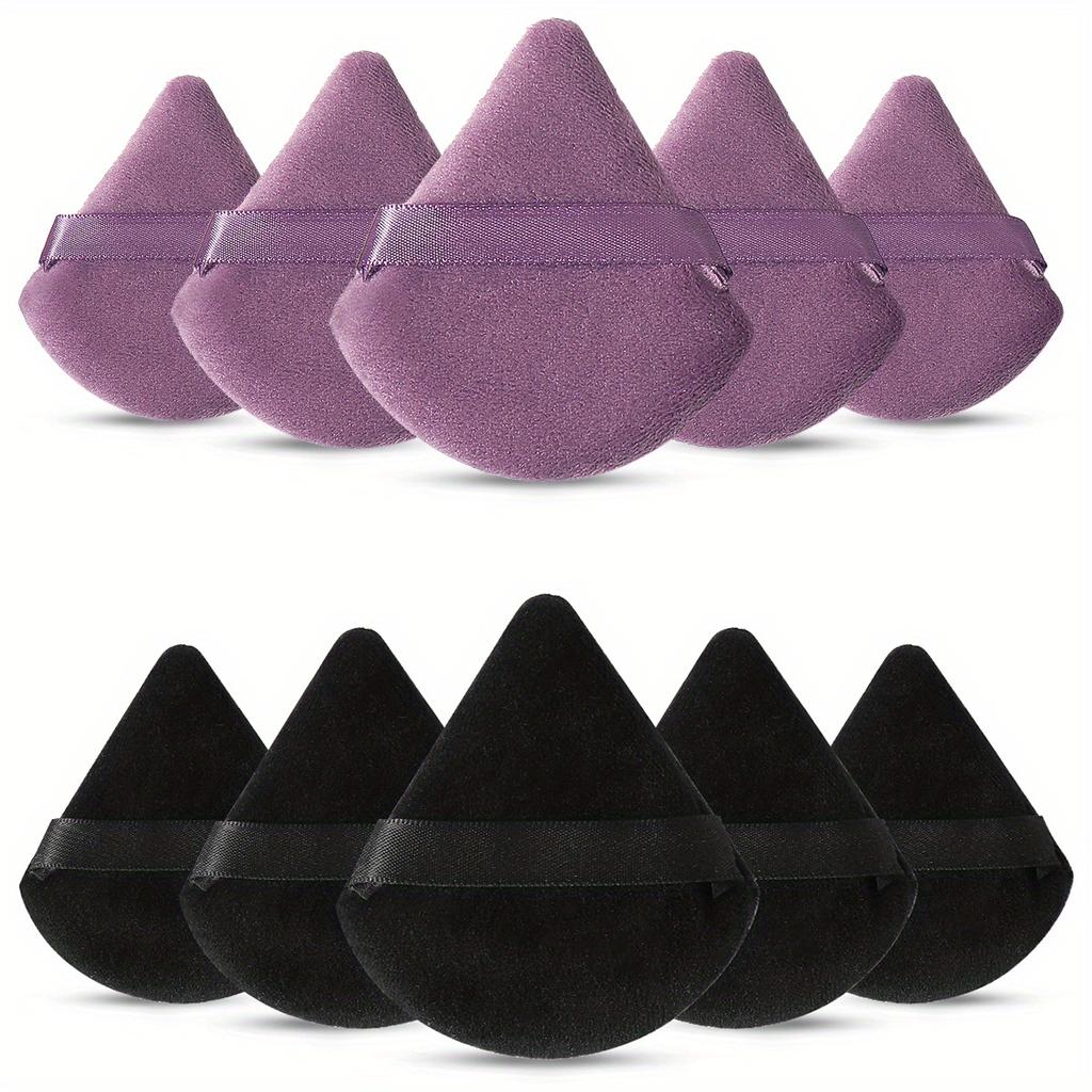 10 Pieces Powder Puffs Triangle Cosmetic Powder Puff Reusable Powder Sponge Makeup Foundation Sponge For Face Powder Makeup Tool