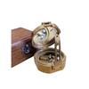 Compass 100% Working Brass Brunton Pocket Transit Compass With Wooden Box