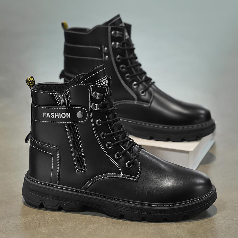 Fashion Men's Works Boots Spring Autumn Anti-slip Waterproof Male Sneakers Desert Tactical Boots Outdoor Travel Wear-resistant Man Shoes