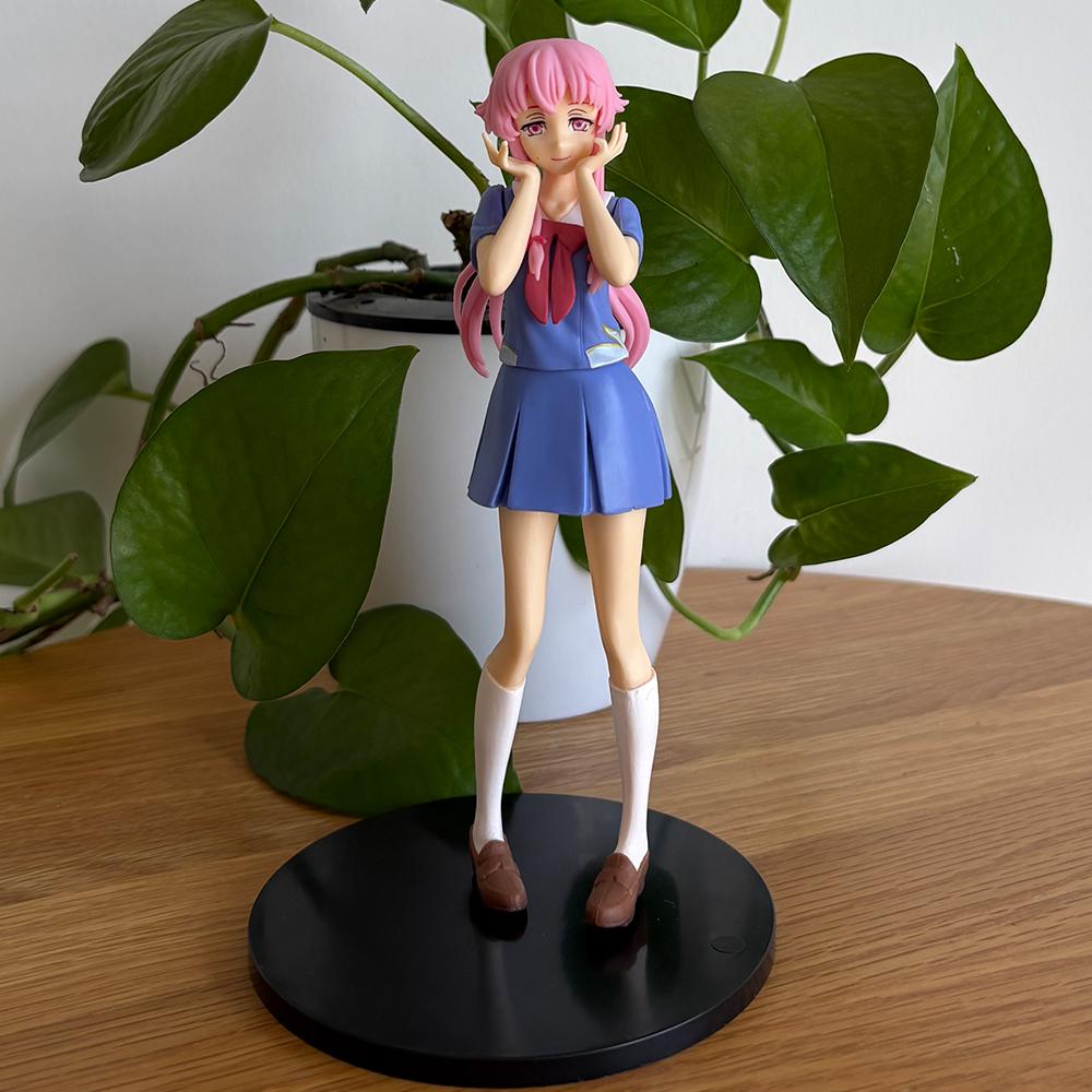 2 Стиля Аниме Фигурка Mirai Nikki Гасай Юно 17см Розовые Волосы Школьный Костюм Красивая Девушка ПВХ Модель Милые Периферийные Подарки Игрушка Кукла