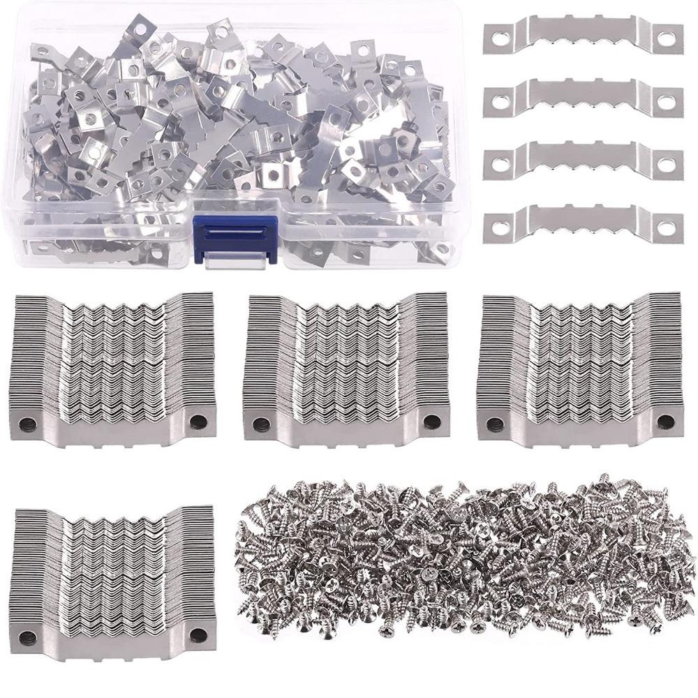 With Screw Saw Tooth Hooks Multi Functional Picture Hanging Sawtooth Picture Frame Hanger  Home