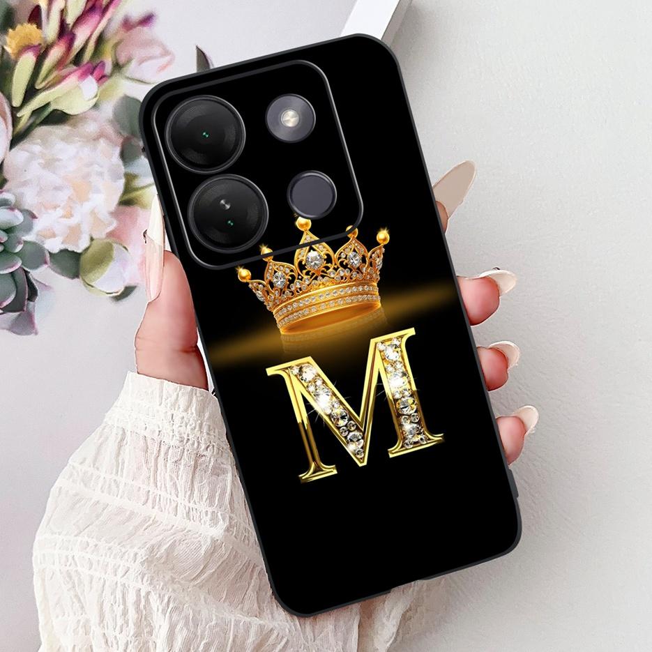 Для Infinix Smart 7 HD Чехол X6516 Роскошный Чехол с Буквами Мягкий Силиконовый Чехол для Телефона Для Infinix Smart 7 Plus Smart7 X6515 X6517 Сумки