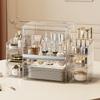 Cosmetics Storage Box Desktop Premium Sense Dust-proof Large Capacity Dresser Transparent Skin Care Shelf
