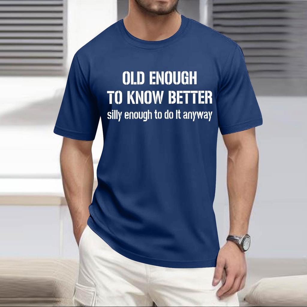 Летняя мужская популярная футболка с круглым вырезом и коротким рукавом с принтом