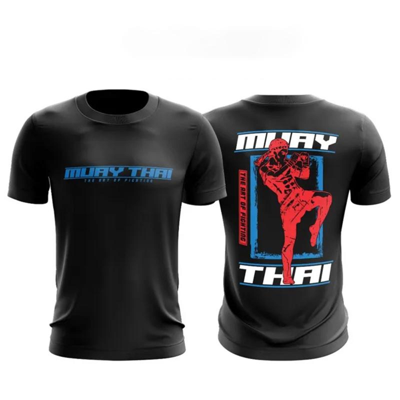 Новая летняя футболка с 3D принтом Муай Тай, крутые спортивные футболки для мужчин, модная уличная одежда, футболки с короткими рукавами для спортзала, топ для одежды