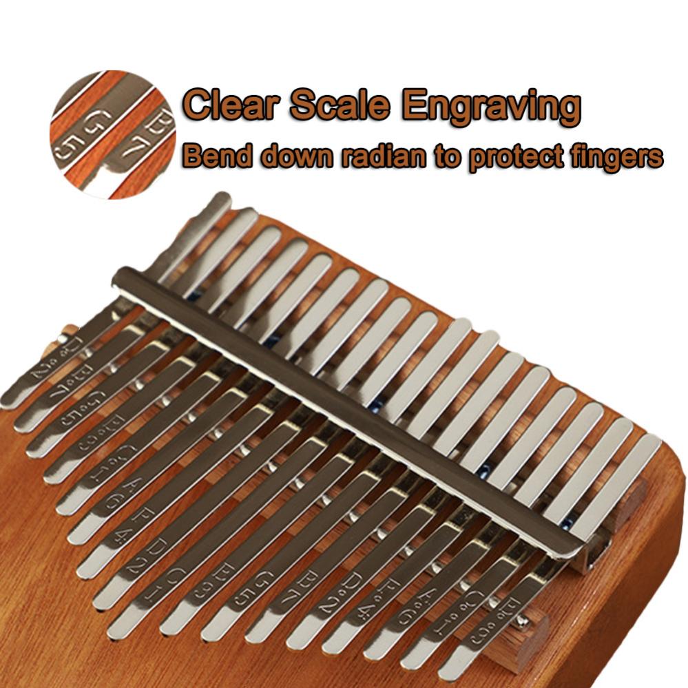 17-клавишное пианино Kalimba для большого пальца с защитой руки Mbira
