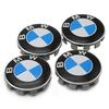 Enjoliveurs De Roue - BMW - 4 X 68mm - Logo Bleu Et Blanc - Aluminium - ABS Haute Qualité