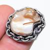 Натуральный жемчуг Бива Драгоценный камень Серебро 925 пробы Ювелирное кольцо Размер 6,5 g9R58