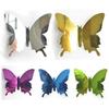 12 3D Sunflower Mirror Butterfly Wall Stickers for Bedroom & Living Room Decor