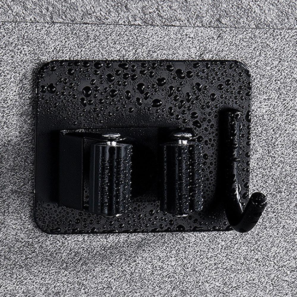 Нержавеющая сталь Хранение Настенный держатель для швабры Крючок Вешалка Без перфорации Клипса для швабры для ванной комнаты Сильный клейкий крючок