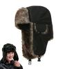 Winter Vintage Plush Hats Windproof with Earflaps Outdoor Cycling Warm and Cold Plush Hat for Cold Weather Headcover