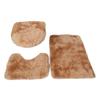 3Pcs/Set Bathroom Rug Absorbent Non Slip Floor Mat U-Shaped Plush Mat Toilet Lid Cover Mat with Rubber Backing for Bathroom Shower Toilet